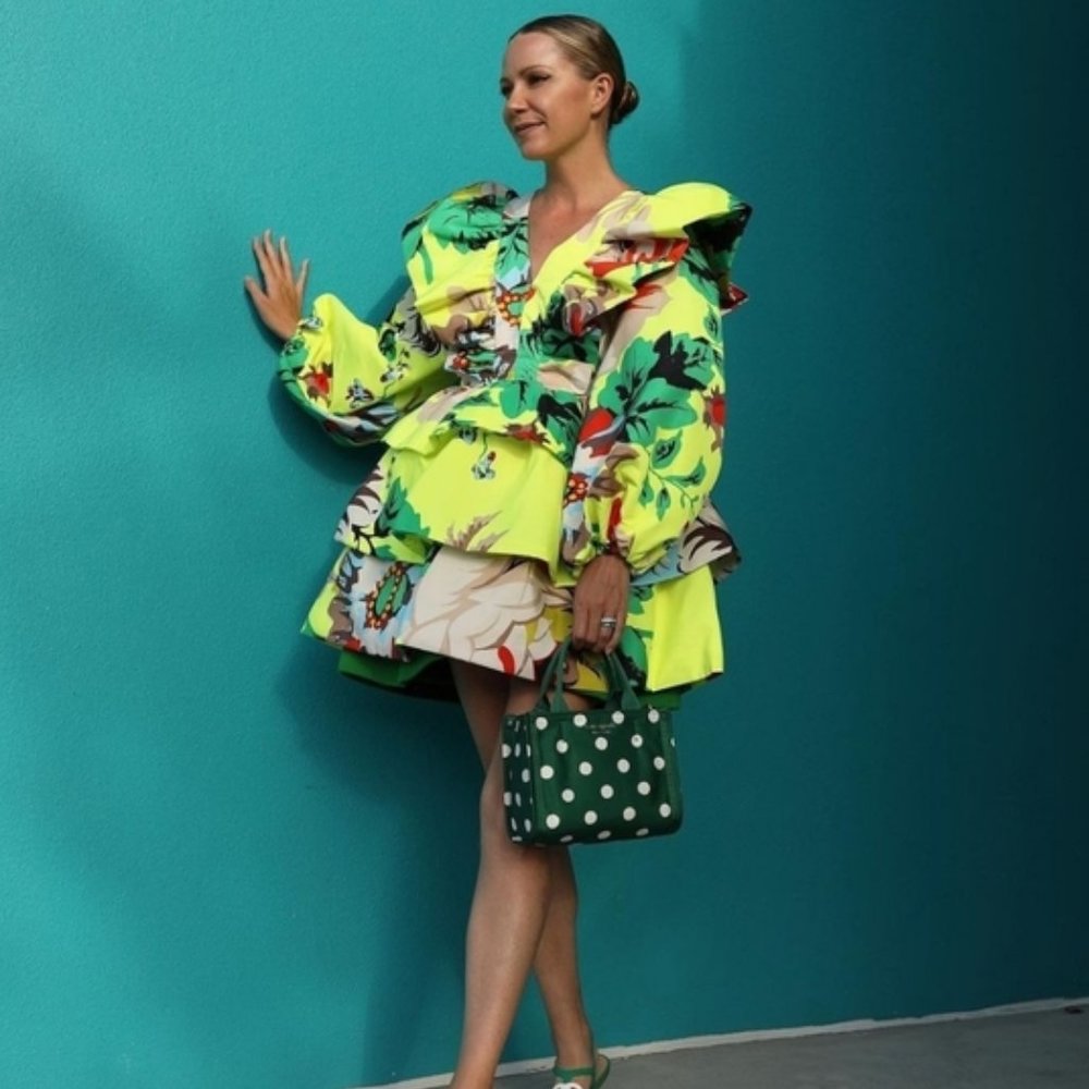 Floral Long Sleeve Ruffle Dress - Christopher John Rogers for Target Yellow :12
